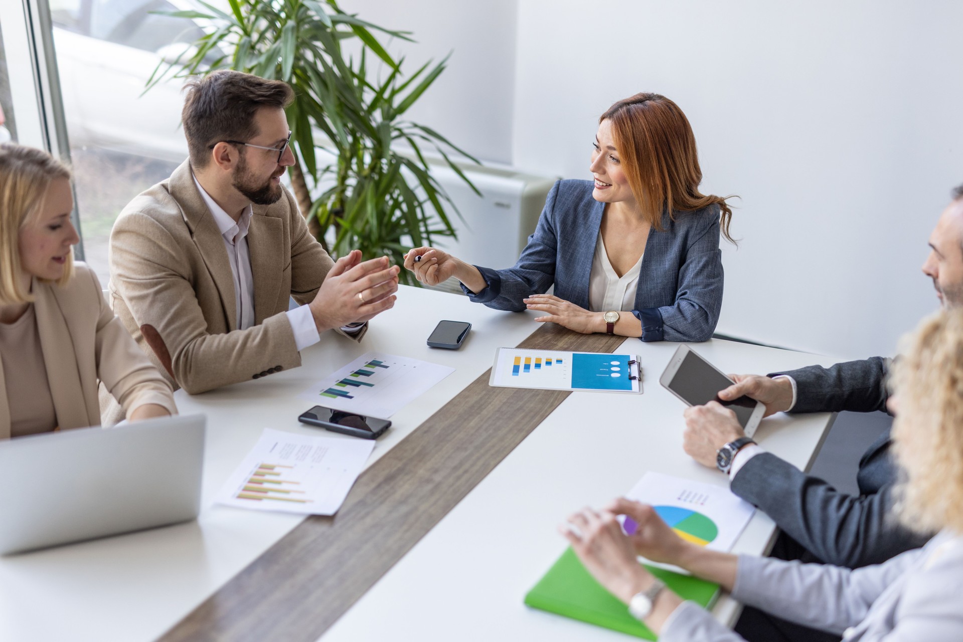 Engaging Business Dialogue at a Conference Table